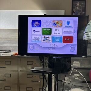 Nintendo Wii Black Console No. RVL-001, Tested and Works Console Only